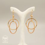 گوشواره دو رنگ آویز