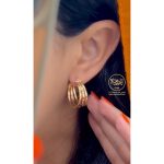 گوشواره حلقه سه لاین - Image 4