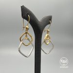 گوشواره دو رنگ آویز - Image 2