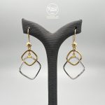 گوشواره دو رنگ آویز