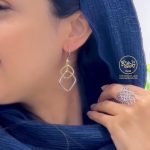 گوشواره دو رنگ آویز - Image 3