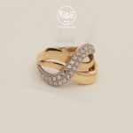 انگشتر دو رنگ تراش