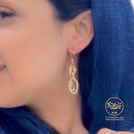گوشواره دو رنگ آویز - Image 3