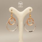 گوشواره دو رنگ آویز