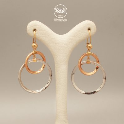 گوشواره دو رنگ آویز