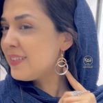 گوشواره دو رنگ آویز - Image 4