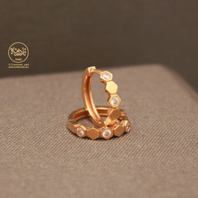 گوشواره حلقه نگین دار