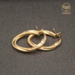 گوشواره حلقه اسپیرال تراش