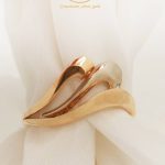 ⁨انگشتر موج دو رنگ