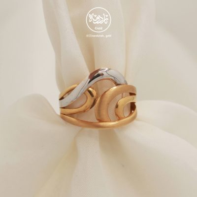 انگشتر موج دو رنگ