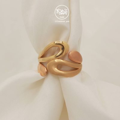 انگشتر موج دو رنگ