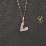 پلاک قلب میناکاری صورتی - Image 2