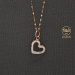 پلاک قلب میناکاری سفید