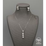 نیمست (پلاک و گوشواره) جواهری فلاور