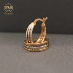 گوشواره حلقه دو رنگ - Image 2