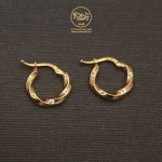 گوشواره حلقه اسپیرال طلا 18 عیار